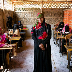 „Konur þurfa að styðja hver aðra til að þrauka hér í búðunum“