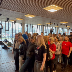 16 framhaldsskólar um allt land tóku þátt í samstöðugjörningi